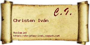 Christen Iván névjegykártya